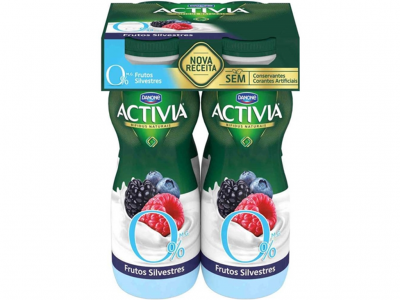 IOGURTE DANONE ACTIVIA LIQUIDO 0% FRUTOS SILVESTRES 155 gr