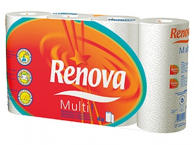 ROLO COZINHA RENOVA MULTI BRANCO 4 ROLOS