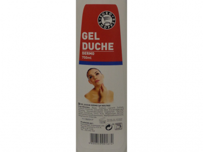 Frasco de gel de duche EUROSHOP 750ml com imagem de mulher
