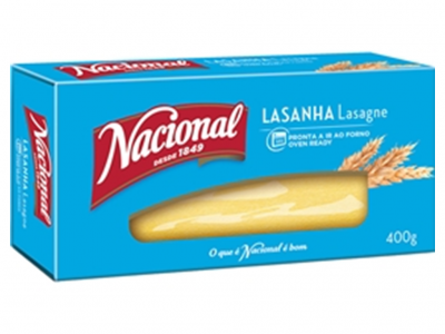 MASSA NACIONAL LASANHA SEM OVO 400 GR