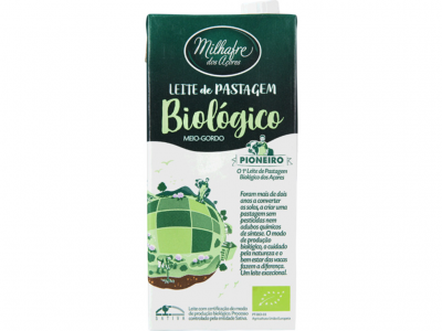 LEITE MILHAFRE PASTAGEM BIOLOGICO MEIO GORDO 1 L