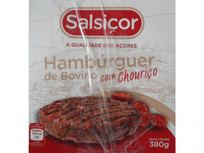 HAMBURGUER BOVINO COM CHOURIÇO SALSHICHARIA PAVÃO 380 GR