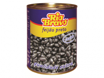 FEIJAO PRETO COZIDO RIO BRAVO 850 GR