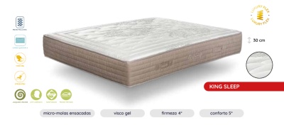 Ergoflex Colchão Molas Ensacadas Viscogel King Sleep