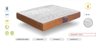 Ergoflex Colchão Molas Ensacadas Viscoelástico Ergosoft Visco