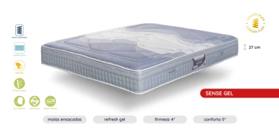 Ergoflex Colchão Molas Ensacadas Viscogel Sense Gel