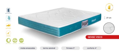 Ergoflex Colchão Molas Ensacadas Viscoelástico Sense Visco