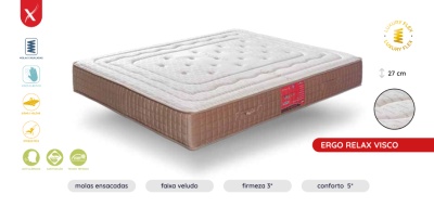 Ergoflex Colchão Molas Ensacadas Viscoelático Ergo Relax Visco