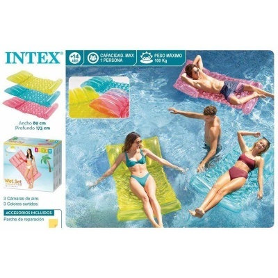 colchão insuflável para piscina INTEX de várias cores