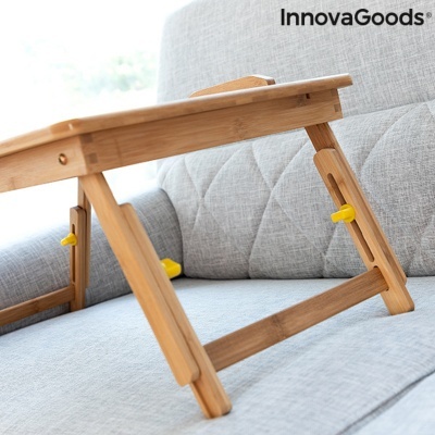 Mesa Auxiliar Dobrável de Bambu Lapwood InnovaGoods