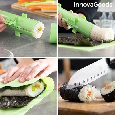 Conjunto de sushi com receitas Suzooka InnovaGoods 3 Peças