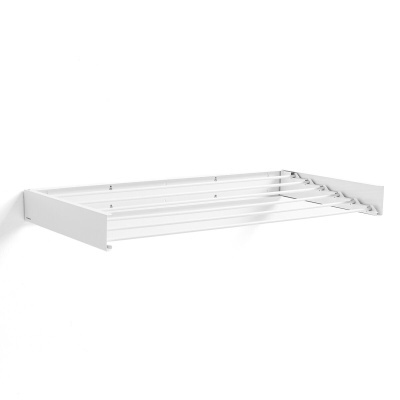 Varal de parede branco com cinco barras horizontais