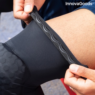 Leggings pretos com bainha e fita antiderrapante interior, marca InnovaGoods