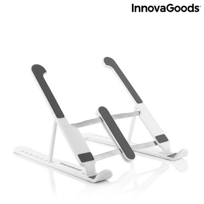 Suporte ajustável para portátil branco e preto InnovaGoods