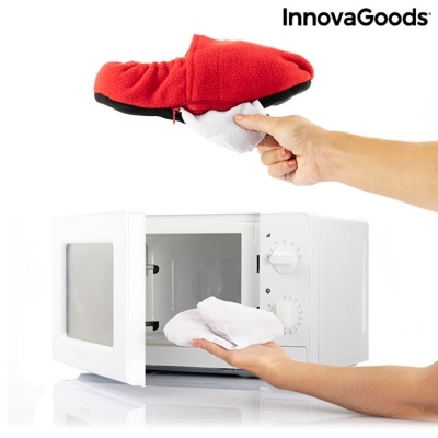 Chinelos Aquecíveis no Micro-Ondas InnovaGoods Vermelho