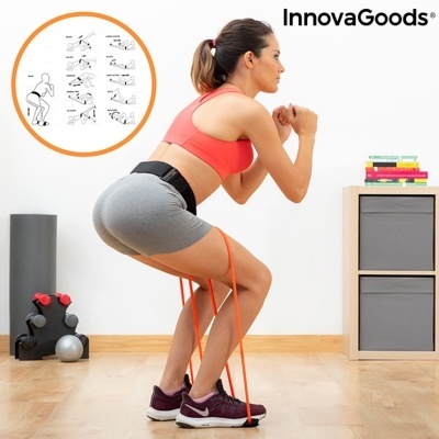 Cinto com Elásticos de Resistência para Glúteos e Guia de Exercícios Bootrainer InnovaGoods