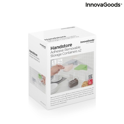 Recipientes de Cozinha Adesivos e Amovíveis Handstore InnovaGoods 2 Unidades
