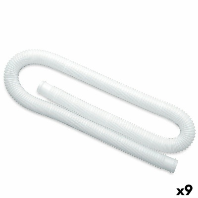 Tubo flexível branco de plástico com textura ondulada e marcação x9