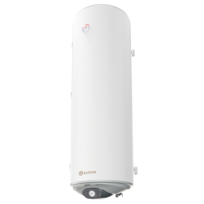 Aparelho de aquecimento de água vertical branco com controles