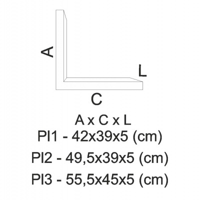 Par de suportes soldados PL 1 para ar condicionado