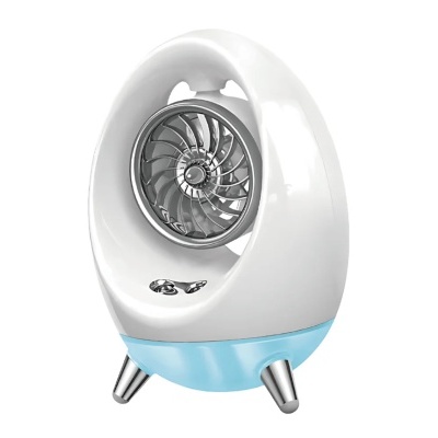 Ventilador de Mesa Portátil com Luz LED e Reservatório de Água – Silencioso, Potente e Compacto