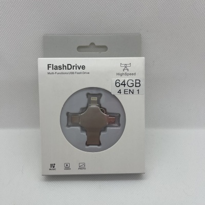 Pen de Armazenamento 64GB - 4 em 1