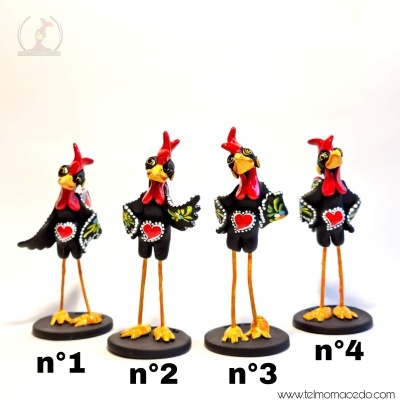 Galo Artesanal Telmo Macedo - Handmade Rooster 12cm