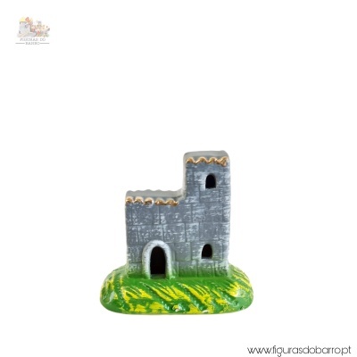 Castelo pequeno retangular uma torre