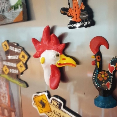 GALO ÍMAN em Cerâmica Artesanal (Laterais)