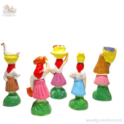 Peças Complementares para o Presépio ou Cascata de São João - Conjunto 5 Figuras