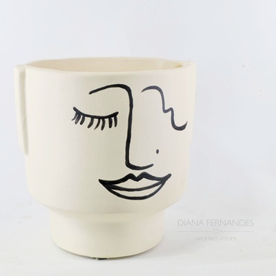 Vaso com Rosto Abstrato
