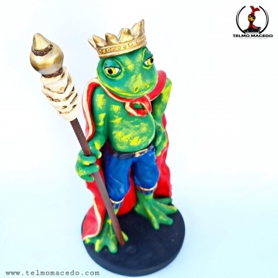 Rei Sapo em Cerâmica | Peça de artesanto