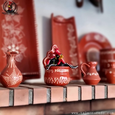 GALO cerâmica Artesanal com peças tradicionais barro vermelho
