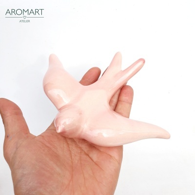 Conjunto 3 Andorinhas Vidradas Rosa