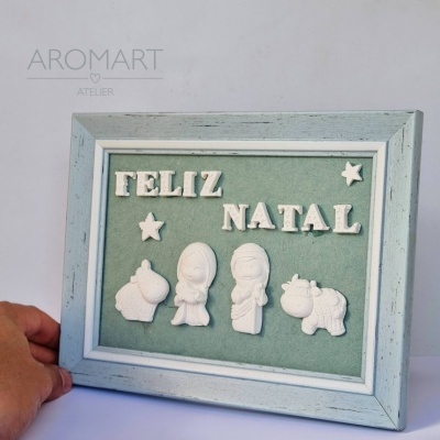 Presépio em Moldura de Madeira