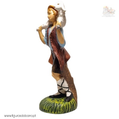 Pastor com Ovelha às Costas 30cm