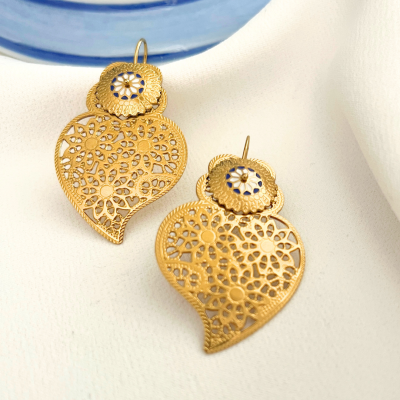 Brincos coração de Viana