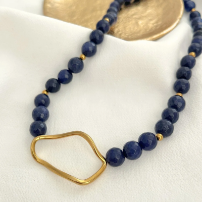 Colar pedras azuis