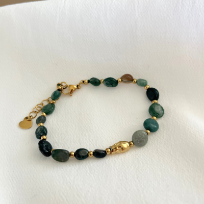 Pulseira pedras verdes