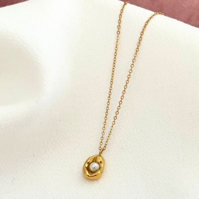 Fio dourado com pérola