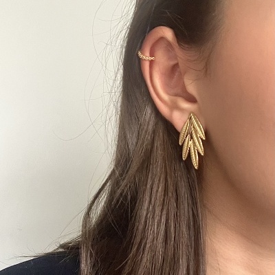 Brincos folha (mola)