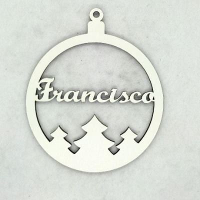 Bola de Natal em mdf