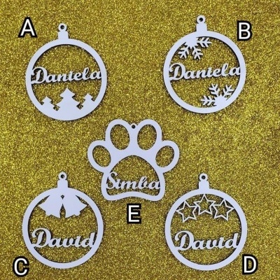 Bola de Natal em mdf