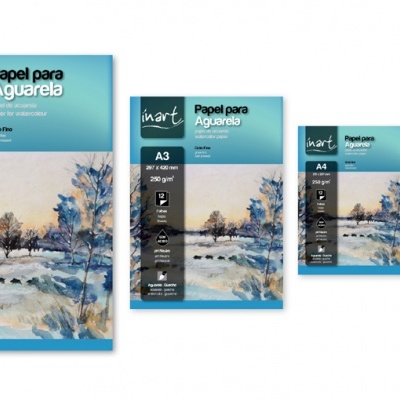 Bloco Aguarela 250gr 12fls Inart