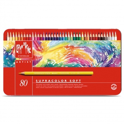 Caixa Metálica 80 lápis SupracolorII CaranDache