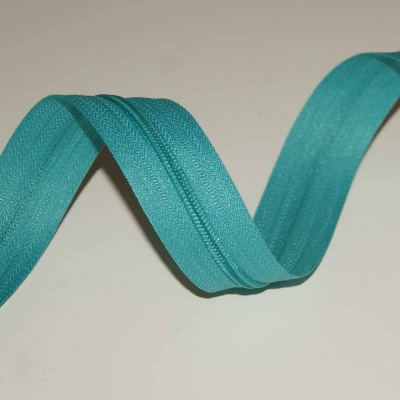 Fecho Zipper Malha 3 verde petróleo