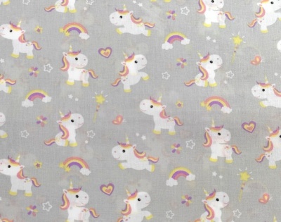 Unicórnios fundo cinza