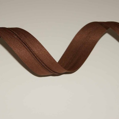 Fecho Zipper Malha 3 castanho