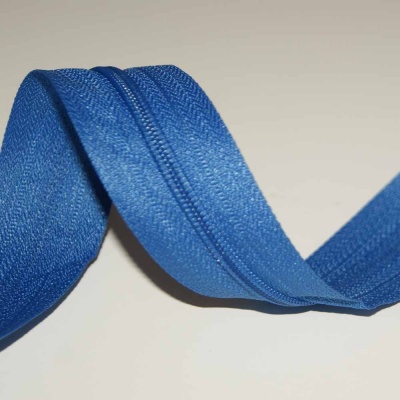 Fecho Zipper Malha 3 azul forte