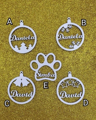 Bola de Natal em mdf